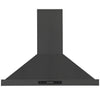 Ancona 30 in. Convertible Wall Mount Pyramid Range Hood in Black Stainless Steel