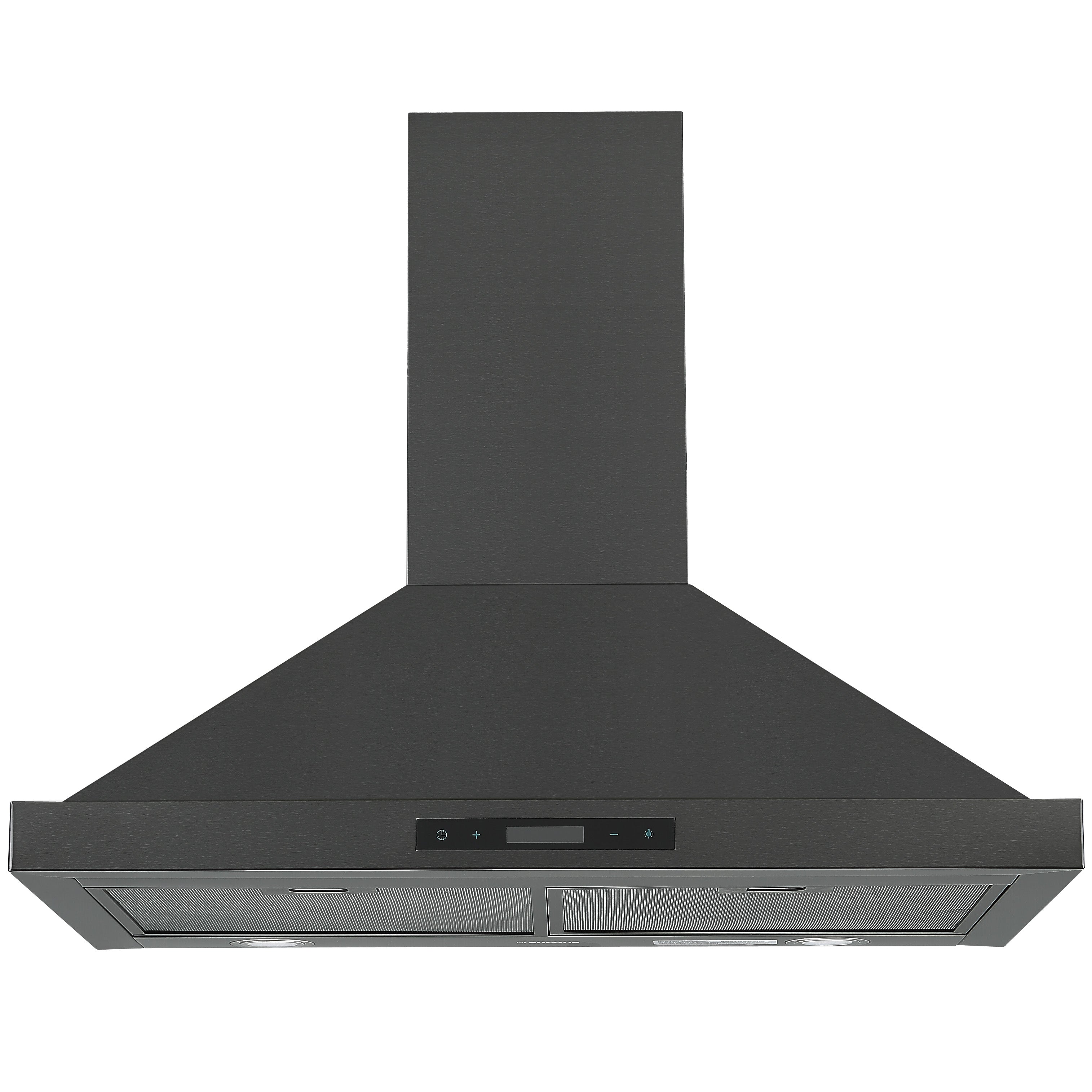 Ancona 30 in. Convertible Wall Mount Pyramid Range Hood in Black Stainless Steel