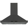Ancona 30 in. Convertible Wall Mount Pyramid Range Hood in Black Stainless Steel