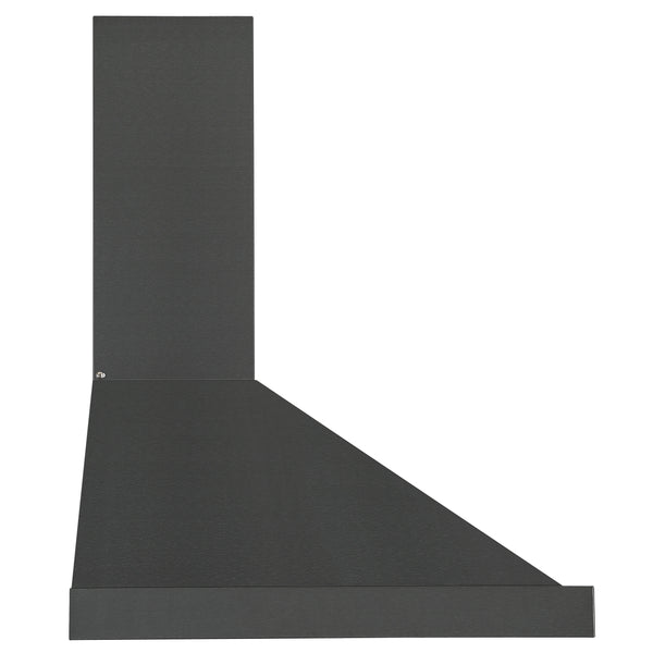 Ancona 30 in. Convertible Wall Mount Pyramid Range Hood in Black Stainless Steel