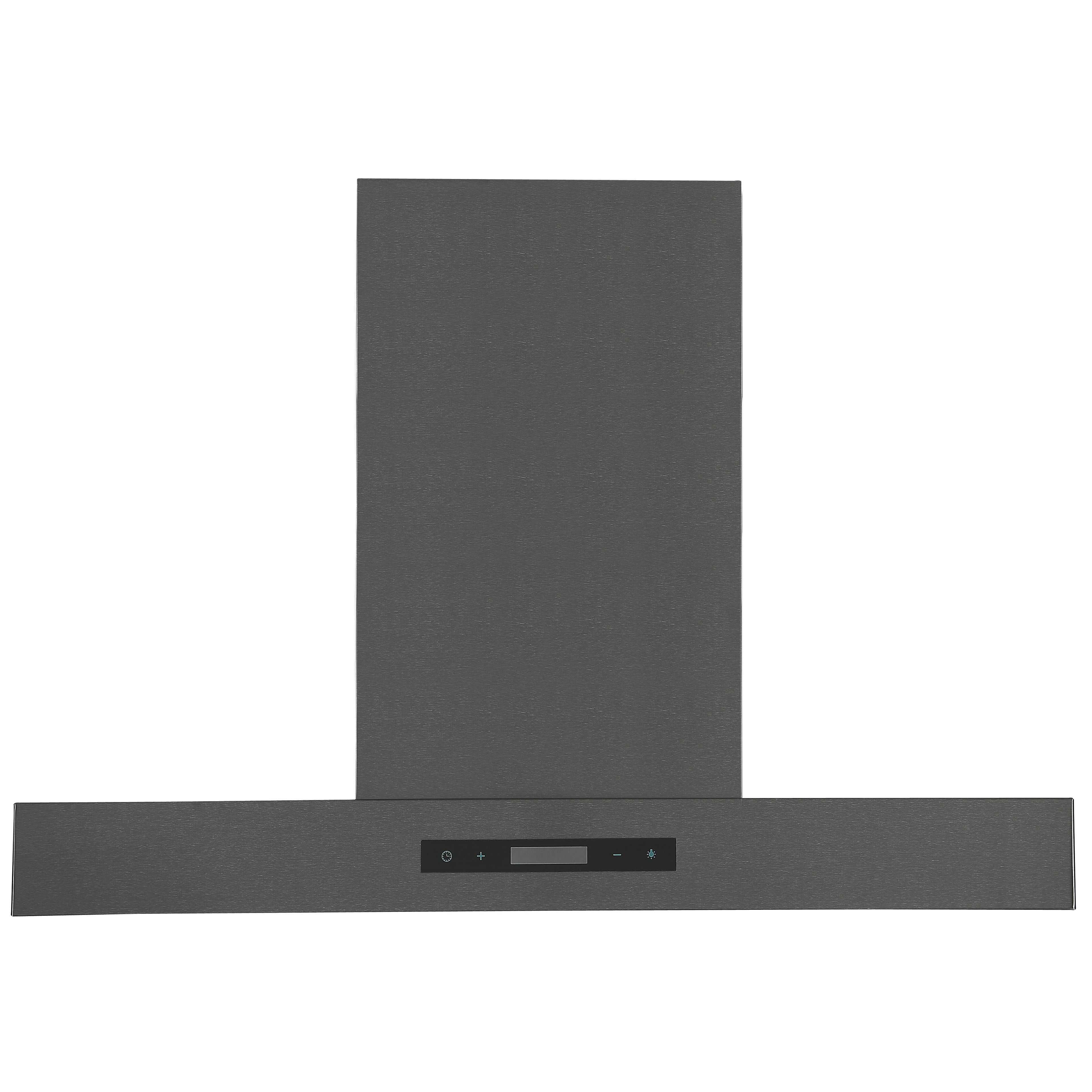 Hotte de cuisine d’Ancona rectangulaire convertible à fixation murale en acier inoxydable noir (30 po)