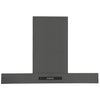 Hotte de cuisine d’Ancona rectangulaire convertible à fixation murale en acier inoxydable noir (30 po)