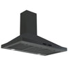 Ancona hotte pyramidale murale convertible de 36" 450 pi3/min en acier inoxydable noir