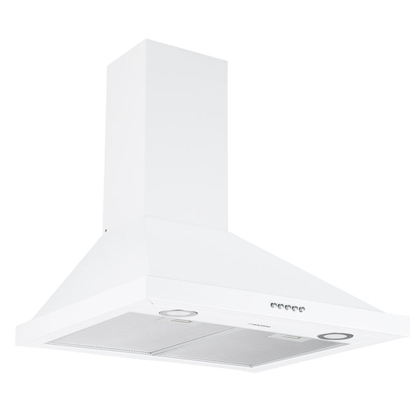 Ancona 24" 280 CFM Convertible Wall Mount Pyramid Range Hood in White