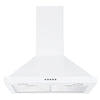 Ancona 24" 280 CFM Convertible Wall Mount Pyramid Range Hood in White