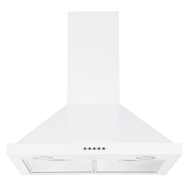 Ancona 24" 280 CFM Convertible Wall Mount Pyramid Range Hood in White
