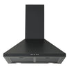 Ancona 24" 440 CFM Convertible Wall Mount Pyramid Range Hood in Matte Black