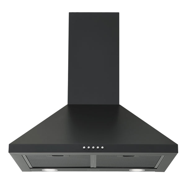 Ancona 24" 440 CFM Convertible Wall Mount Pyramid Range Hood in Matte Black