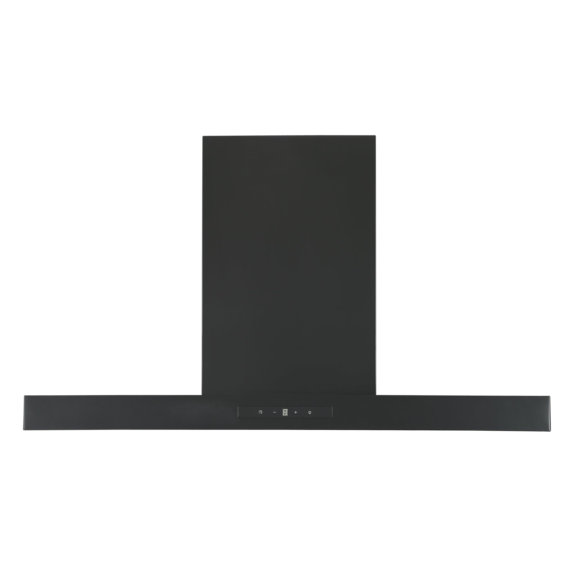 Ancona hotte de cuisine rectangulaire convertible à fixation murale de 36” 440 pi3/min en noir mat