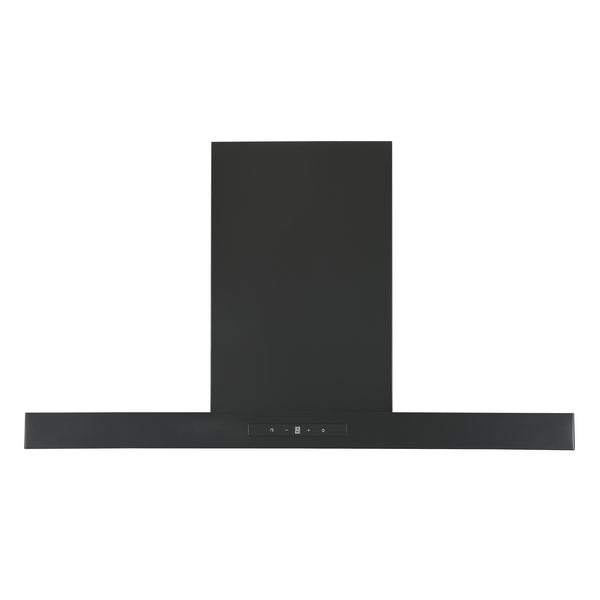 Ancona hotte de cuisine rectangulaire convertible à fixation murale de 36” 440 pi3/min en noir mat