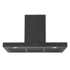 Ancona hotte de cuisine rectangulaire convertible à fixation murale de 36” 440 pi3/min en noir mat
