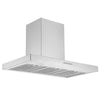 Ancona hotte de cuisine rectangulaire convertible à fixation murale de 36” 600 pi3/min en acier inoxydable