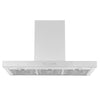 Ancona hotte de cuisine rectangulaire convertible à fixation murale de 36” 600 pi3/min en acier inoxydable