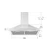 Ancona WRRV430 hotte de cuisine pyramidale à ventilation arrière de 30 po en acier inoxydable