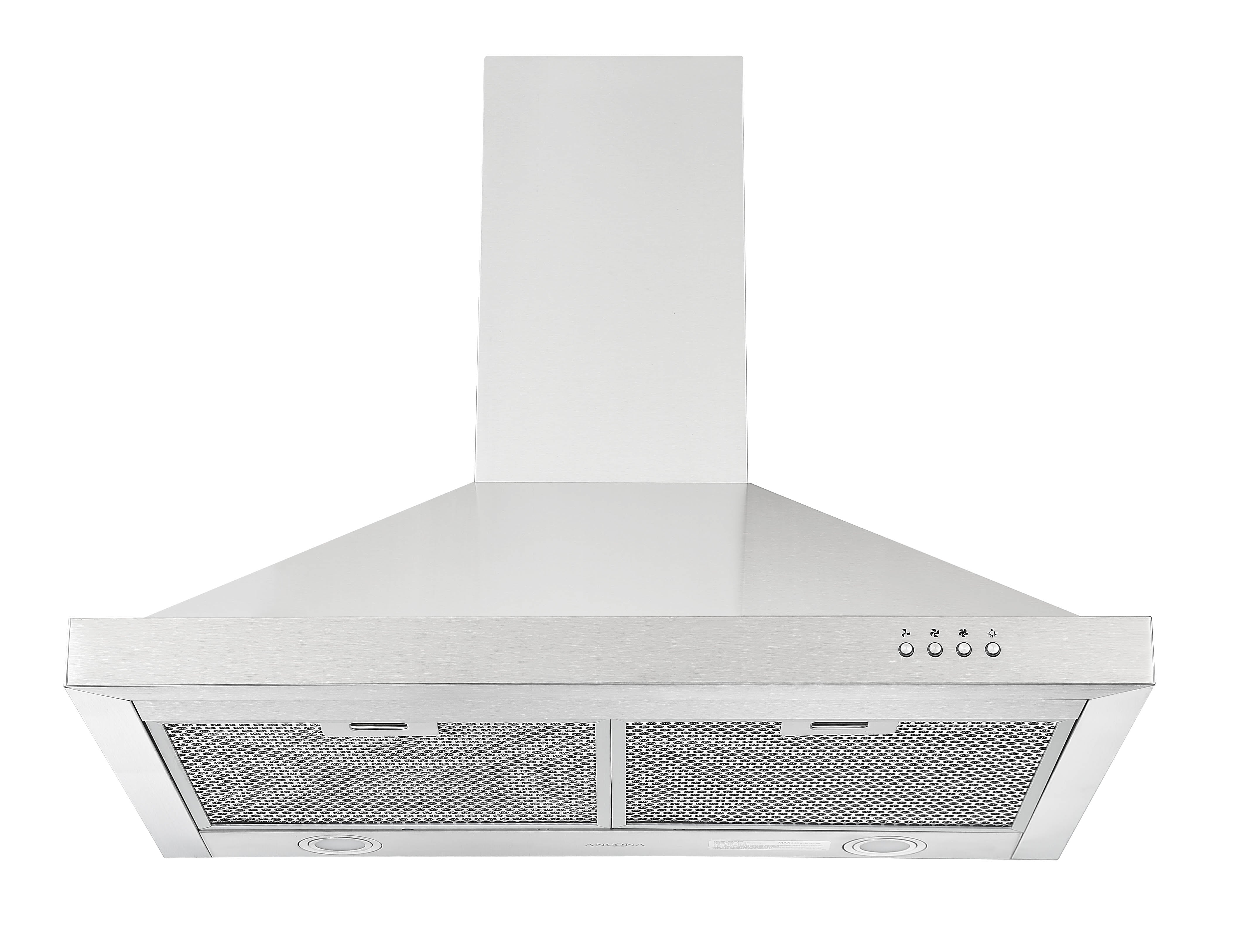 Ancona WRRV430 hotte de cuisine pyramidale à ventilation arrière de 30 po en acier inoxydable