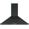 Ancona hotte de cuisine de 30" pyramidale convertible à fixation murale en noir mat