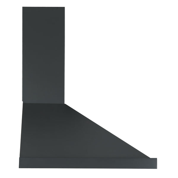 Ancona hotte de cuisine de 30" pyramidale convertible à fixation murale en noir mat