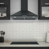Ancona hotte de cuisine de 30" pyramidale convertible à fixation murale en noir mat
