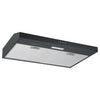 Hotte de cuisine convertible au fini noir mat de 76,2 cm (30 po) d’Ancona avec installation sous l’armoire