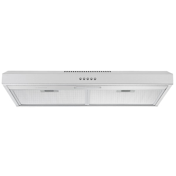 Ancona hotte de cuisine sous armoire convertible de 30" en acier inoxydable