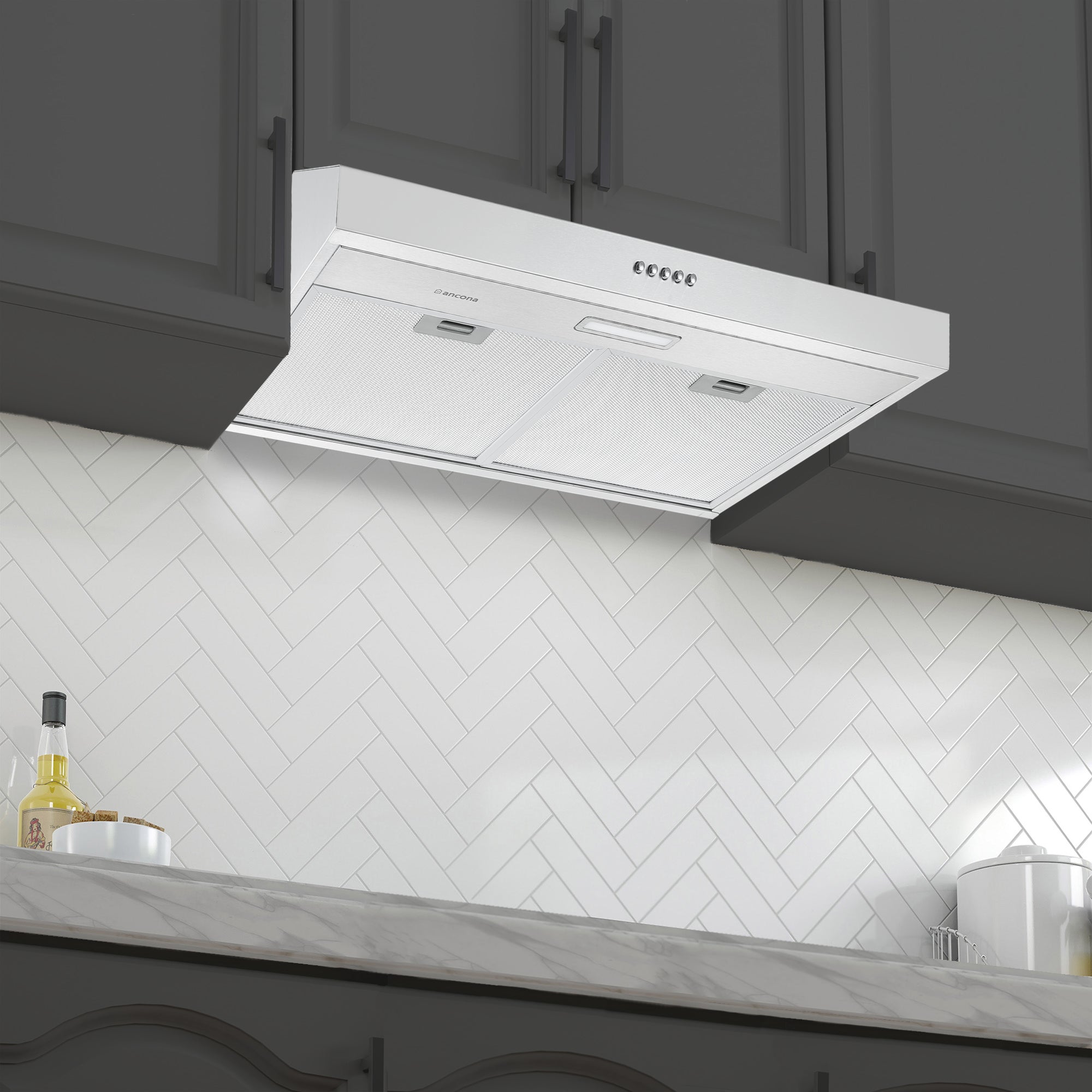 Ancona hotte de cuisine sous armoire convertible de 30