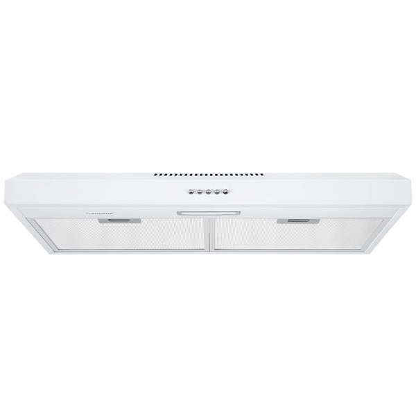 Ancona hotte de cuisine convertible de 30" installation sous l’armoire en blanc