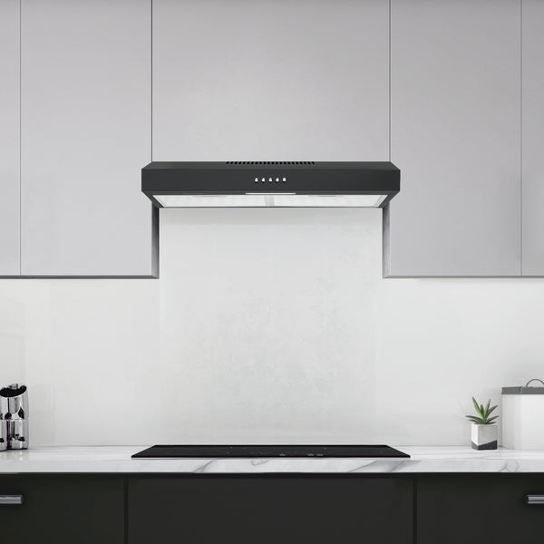 Ancona 24" 110 CFM Convertible Under Cabinet Range Hood in Matte Black