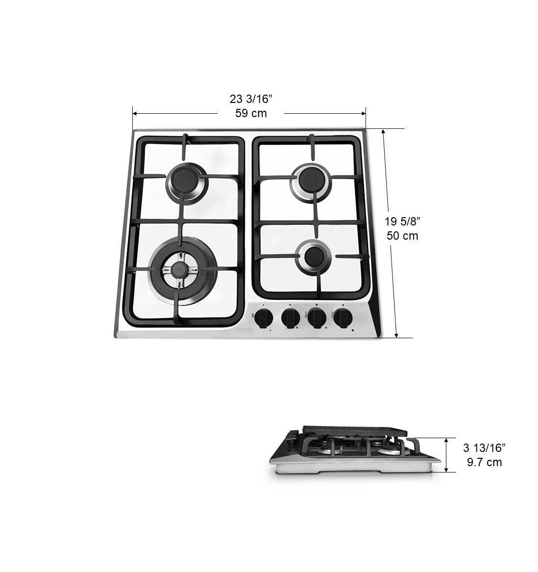 Elite 24-Inch 4-Burner Gas Cooktop