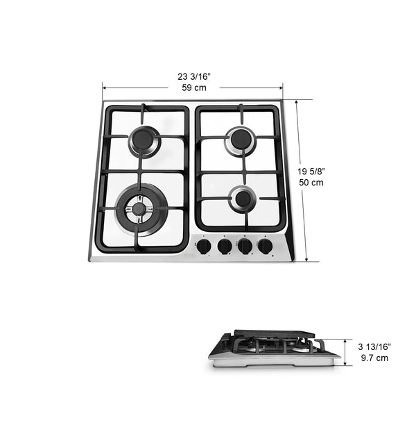 Elite 24-Inch 4-Burner Gas Cooktop