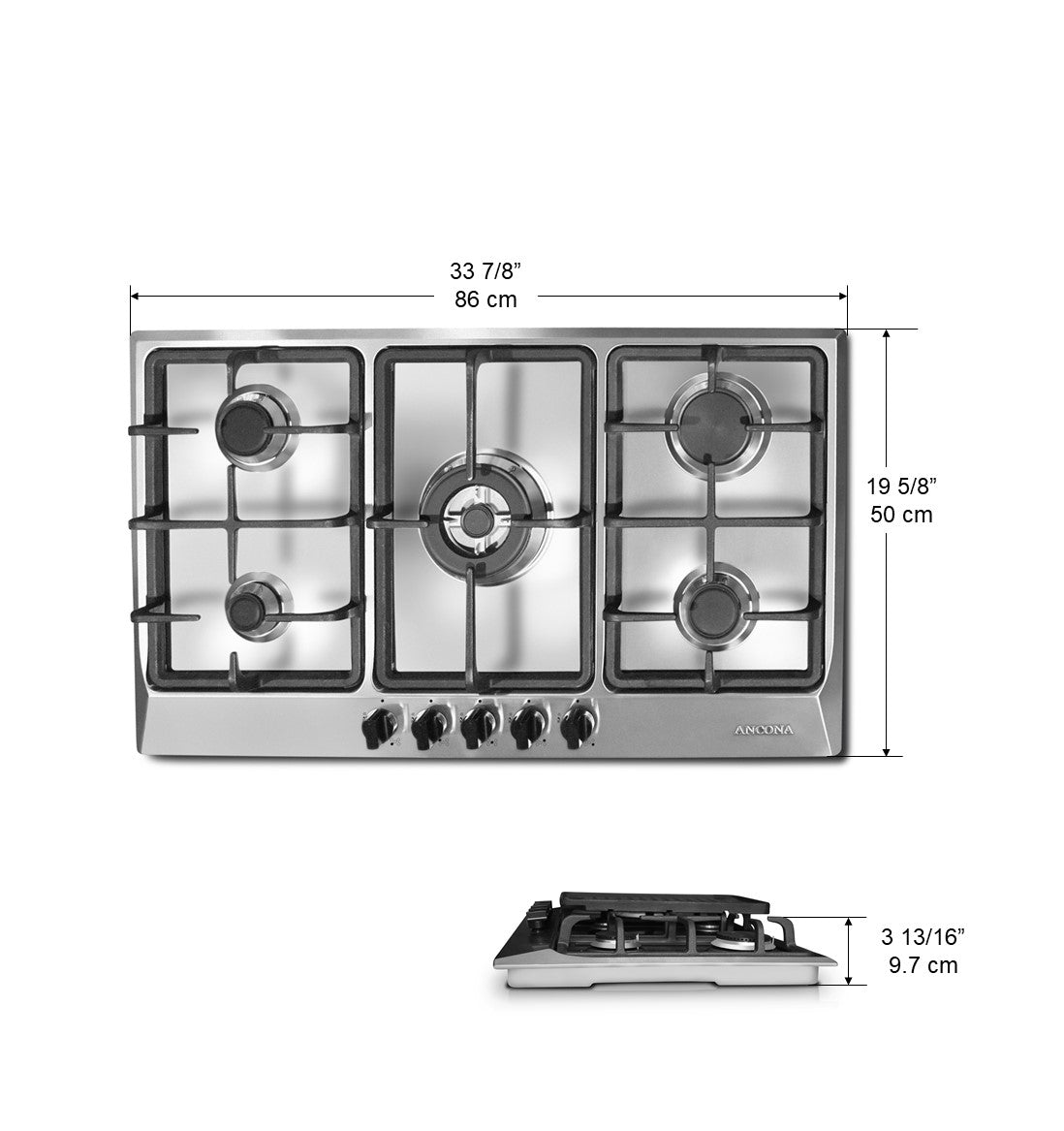 Elite 34-Inch 5-Burner Gas Cooktop