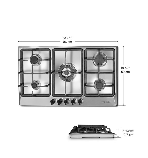 Elite 34-Inch 5-Burner Gas Cooktop