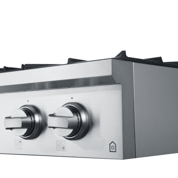 Ancona 36" Commercial Style Stainless Steel Slide-in Gas Cooktop