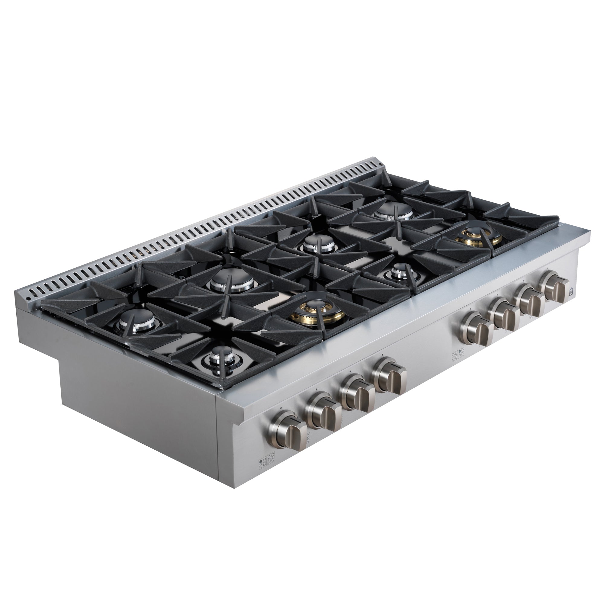 Ancona table de cuisson au gaz de 48 po de style commercial en acier inoxydable