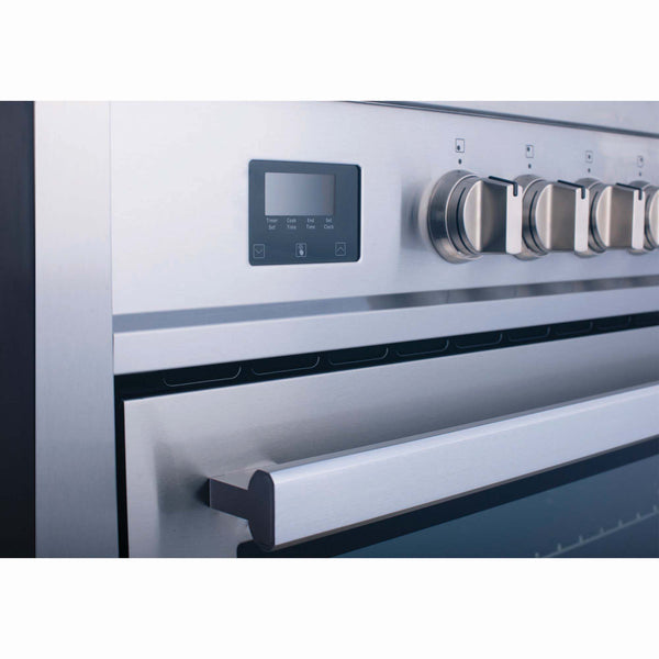 Cuisinière électrique auto portante de 36 po 3.8 pi. cu. d’Ancona en acier inoxydable avec 5 brûleurs et four à convection véritable européenne