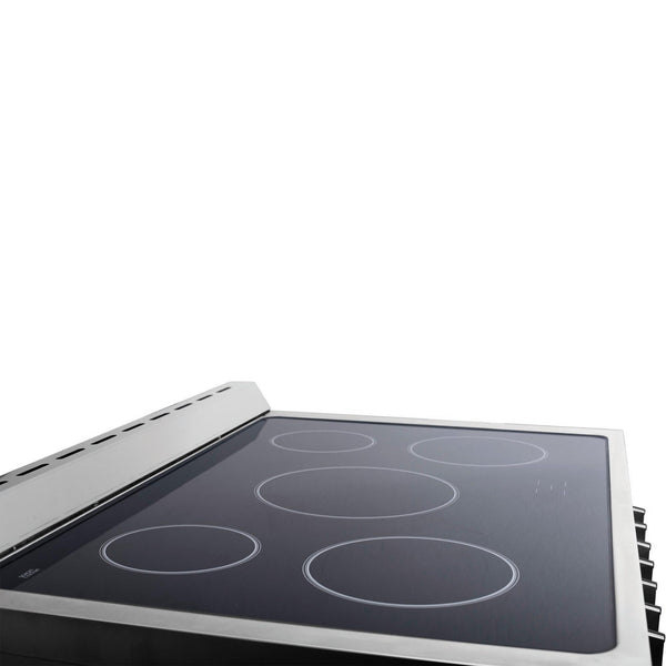 Cuisinière électrique auto portante de 36 po 3.8 pi. cu. d’Ancona en acier inoxydable avec 5 brûleurs et four à convection véritable européenne