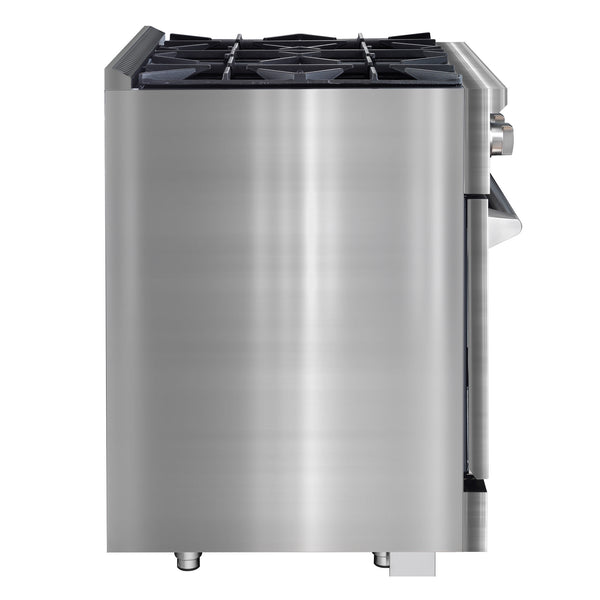 Ancona ensemble électroménagers de cuisine 2 pièces avec cuisinière au gaz 30 po avec four à convection et hotte de cuisine intégrée de 600 pi3/min