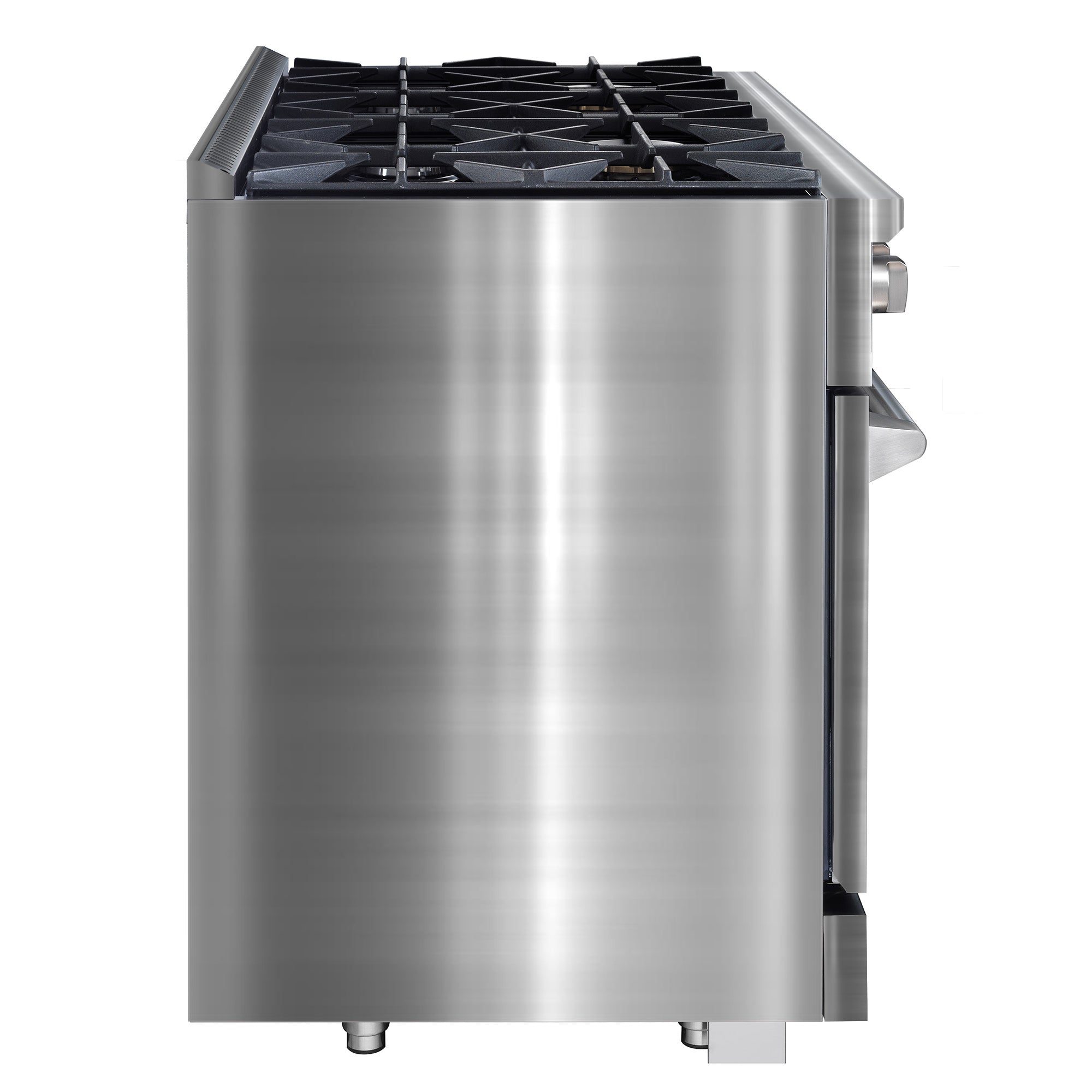 Ancona ensemble électroménagers de cuisine 2 pièces avec cuisinière au gaz 48 po avec four à convection et hotte de cuisine intégrée de 600 pi3/min