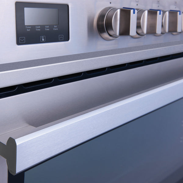 Cuisinière à gaz de 36 po 3,8 pi. cu. d’Ancona en acier inoxydable avec 5 brûleurs et four à convection