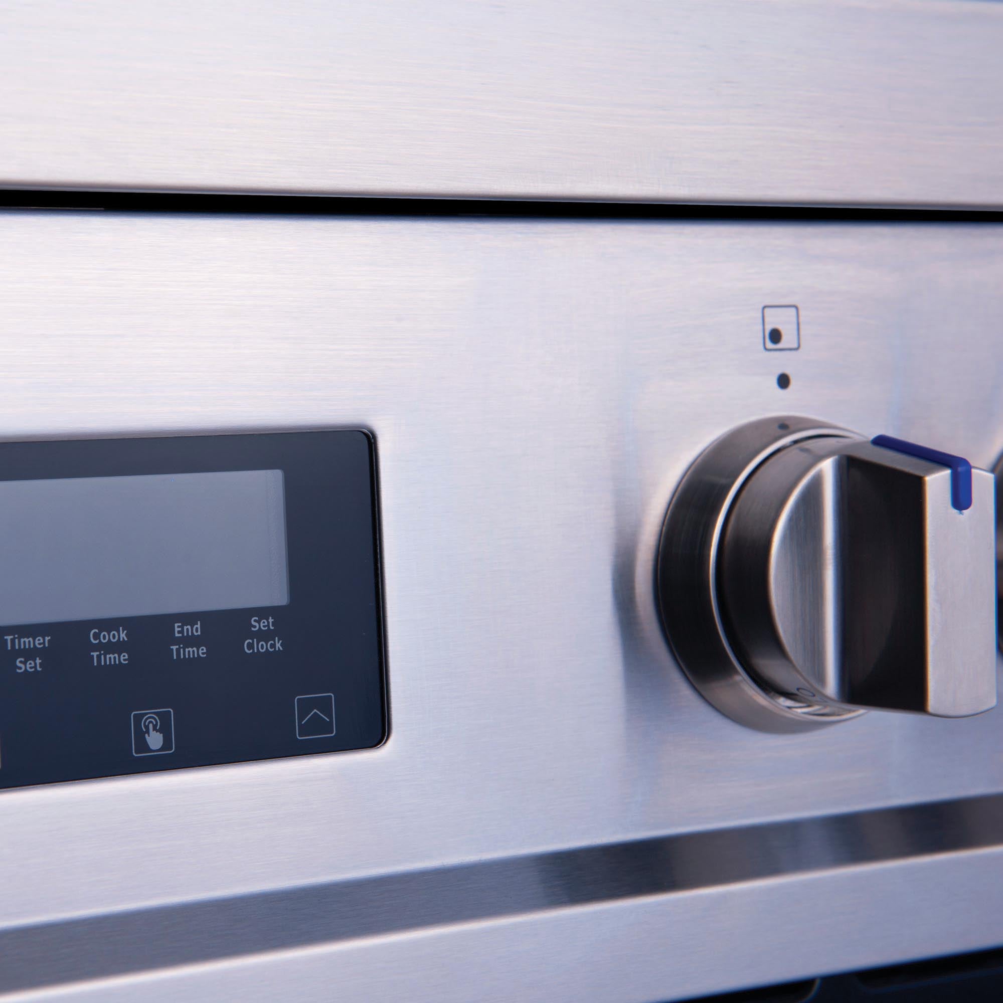 Cuisinière à gaz de 36 po 3,8 pi. cu. d’Ancona en acier inoxydable avec 5 brûleurs et four à convection