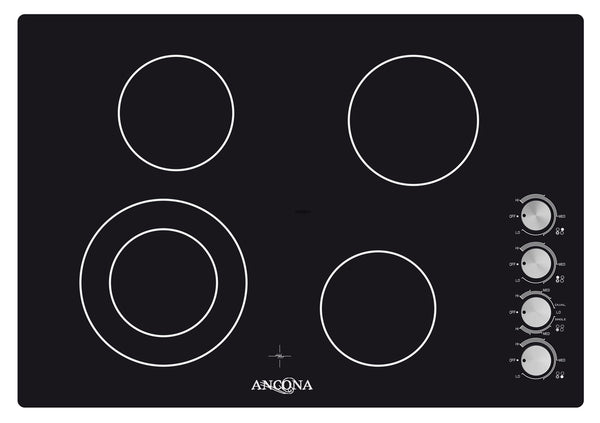Elite 30 in. 4-Burner Radiant Ceramic Cooktop with Knob Controls