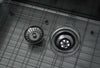 Prestige Series Undermount Stainless Steel 30 in. Single Bowl Kitchen Sink with Grid and Strainer in Black PVD Nano