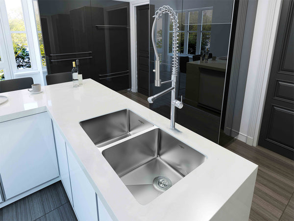 Évier double Encastré Série Prestige 32 po