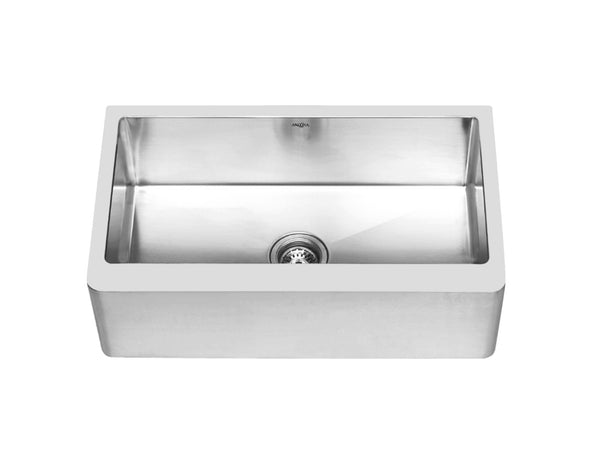 Prestige Series Undermount Farmhouse Apron Front Stainless Steel 30 in. Single Bowl Handmade Sink with Grid and Strainer