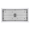 Ancona Undermount 36" Single Bowl Farmhouse Apron Front Kitchen Sink in White and Stainless Steel