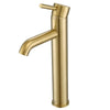 Ancona vasque de salle de bain Holbrook en noir et blanc avec robinet monotrou Argenta pour vasque en champagne doré brossé