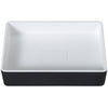 Ancona vasque de salle de bain Holbrook en noir et blanc avec robinet monotrou Argenta pour vasque en champagne doré brossé