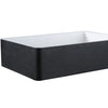 Ancona vasque de salle de bain Holbrook en noir et blanc avec robinet monotrou Argenta pour vasque en champagne doré brossé