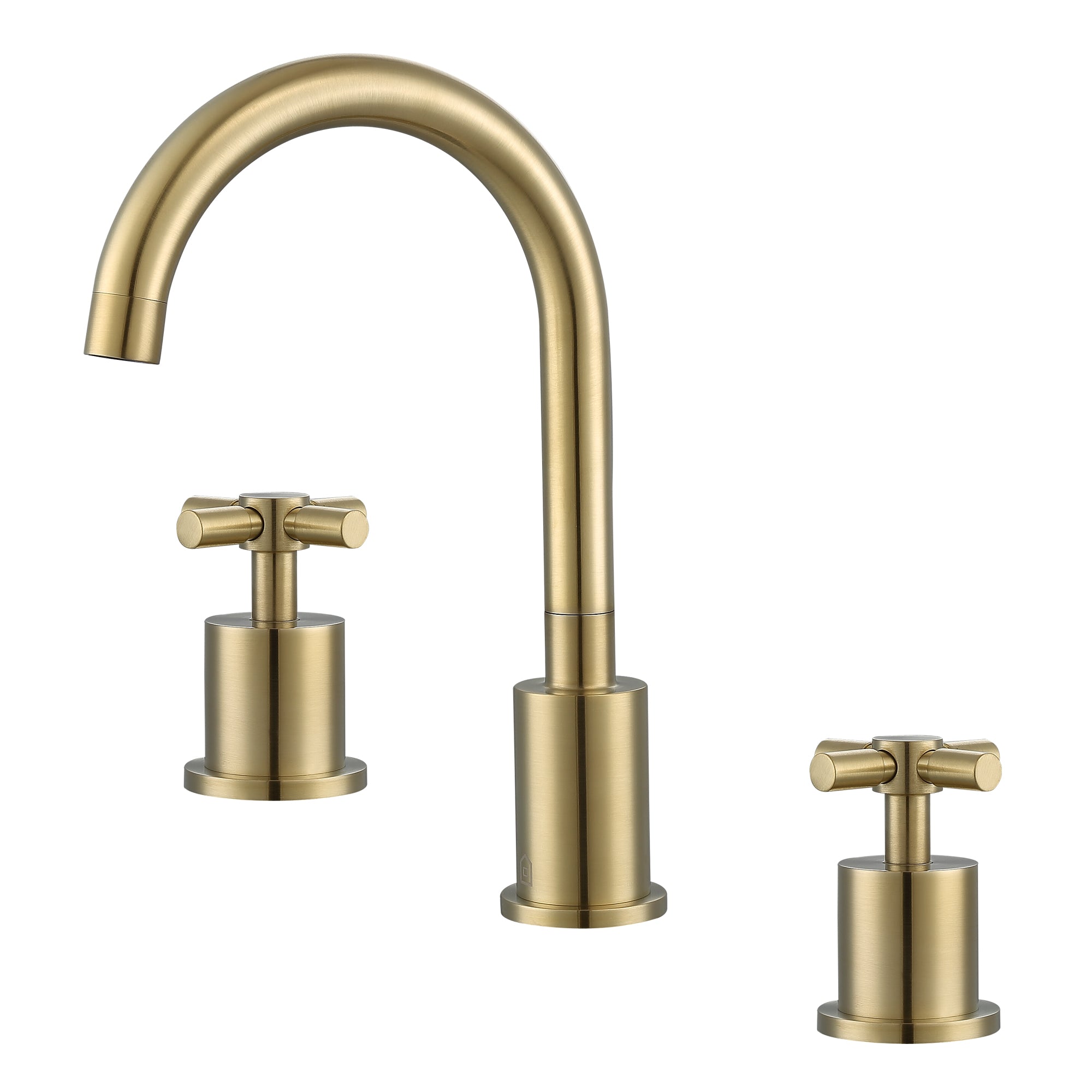 Ancona robinet de salle de bain à poignées en croix éloignées de la gamme Prima en champagne doré brossé
