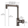 Ancona Urban Deck Mount Round Wheel Handle 1-Hole Bathroom Faucet in Oil-Rubbed Bronze