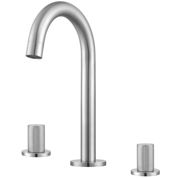 Ancona robinet de salle de bain à poignées éloignées de la gamme Industria en nickel brossé
